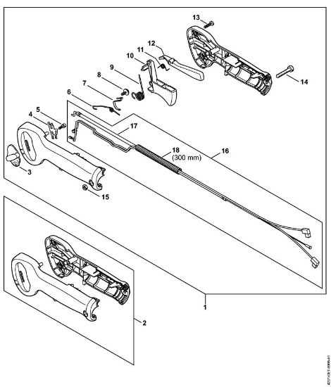 Corta-sebes (HS) HS 87 T Cabo de manejo HS 87 (41.2018) da marca Stihl