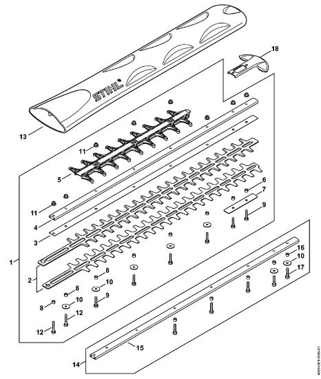 Corta-sebes alimentados a bateria (HSA) HSA 130.0 T Equipamento de corte 600 mm T da marca Stihl
