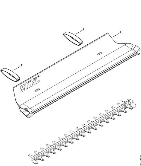 Corta-sebes eléctricos (HSE) HSE 51 Chapa de recolha da marca Stihl