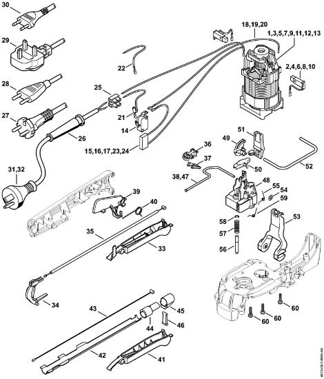 Corta-sebes eléctricos (HSE) HSE 71 Motor eléctrico da marca Stihl