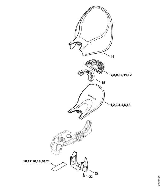 Corta-sebes eléctricos (HSE) HSE 71 Protecção da mão da marca Stihl
