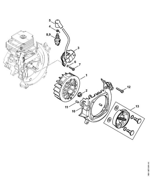 BC 230 BC 230 Sistema de ignição, Embreagem da marca Stihl
