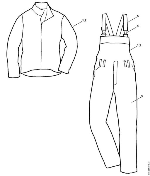 Substancias alternativas, Suspensórios Calças antra./laranja ADVANCE PLUS 58 Calça-macaco e calças ADVANCE da marca Stihl