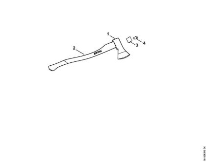 Ferramentas para rachar Machado florestal AX 10 Machado florestal AX 10 da marca Stihl