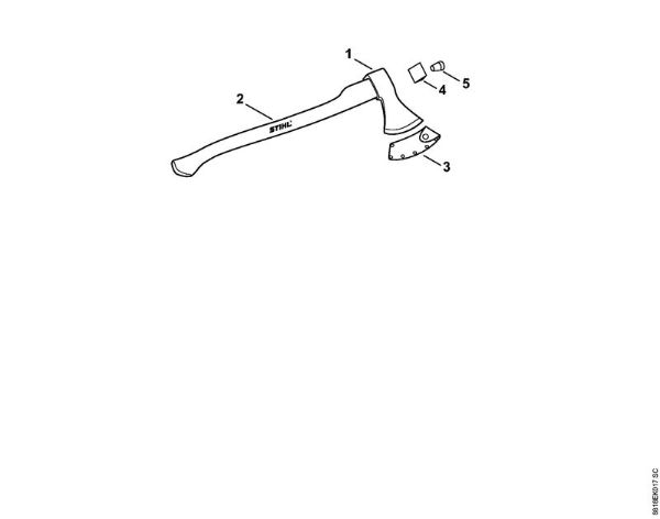 Ferramentas para rachar Machado florestal AX 12 T Machado florestal AX 12 T da marca Stihl