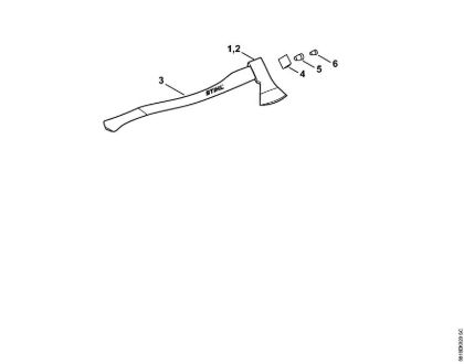 Ferramentas para rachar Machado ILTIS-Canadá 800 g Machado ILTIS-Canadá da marca Stihl