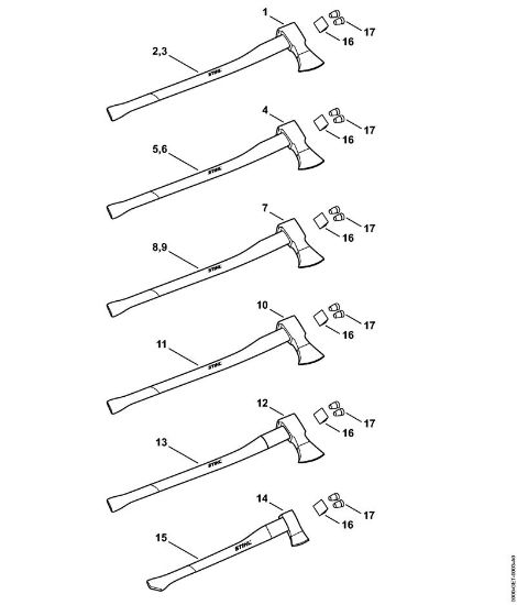 Ferramentas para rachar Machado para rachar AX 28 CS Machados para rachar da marca Stihl