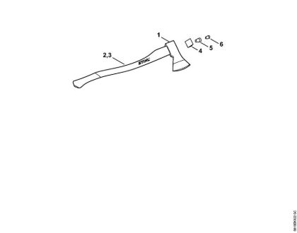 Ferramentas para rachar Machado renano, 1000 g Machado renano da marca Stihl