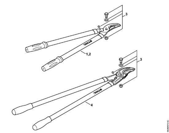 Tesouras Tesoura de poda PB 10 Tesoura de poda Bypass da marca Stihl