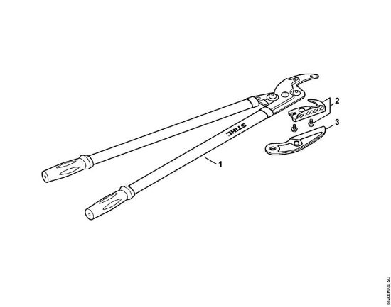 Tesouras Tesoura de poda PB 35 Tesoura de poda Bigorna Dynamic 800 mm da marca Stihl