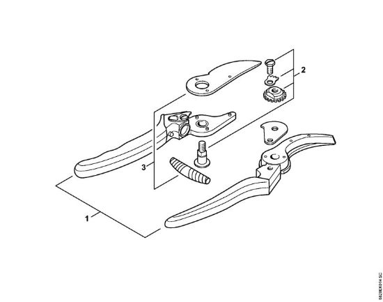 Tesouras Tesoura de podar F2 Tesoura de podar F2 da marca Stihl