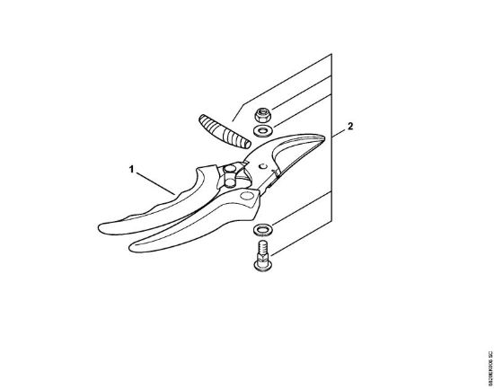Tesouras Tesoura para o jardim PG 20 Tesoura de podar universal da marca Stihl