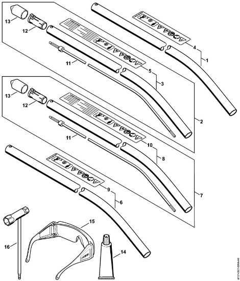 Ferramentas combinadas (-KM) FCB-KM - 4137 FCB-KM Haste da marca Stihl