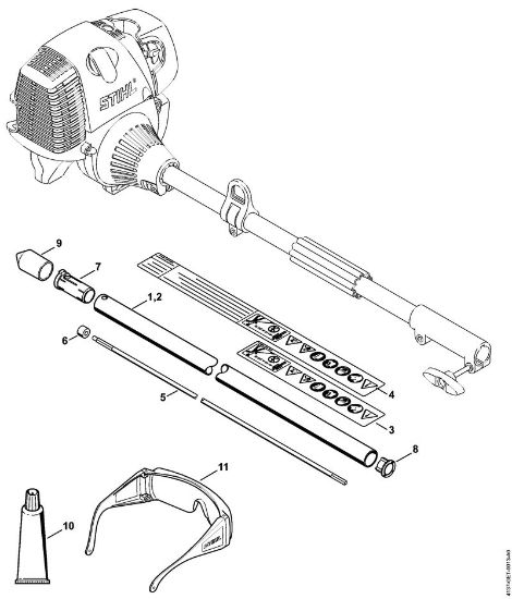 Ferramentas combinadas (-KM) FS-KM - 4140 Haste da marca Stihl