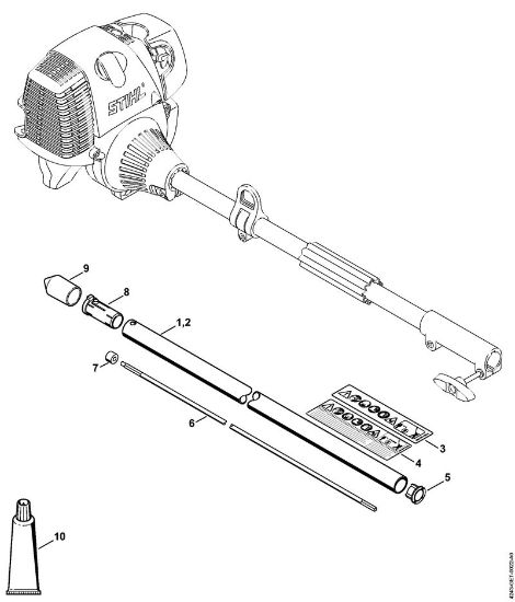 Ferramentas combinadas (-KM) HL-KM 0Â° Haste da marca Stihl