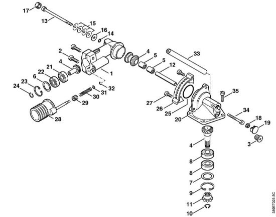 Ferramentas combinadas (-KM) HL-KM 0Â° - 90Â° Engrenagem angular 0Â° - 90Â° (24.2005) da marca Stihl