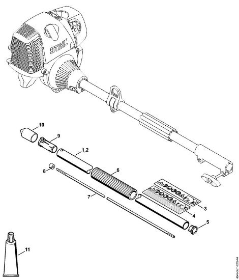 Ferramentas combinadas (-KM) HL-KM 0Â° - 90Â° Haste da marca Stihl