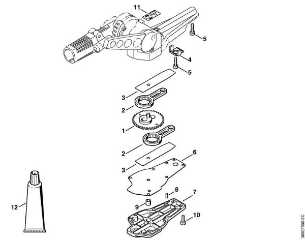 Ferramentas combinadas (-KM) HL-KM 135Â° Engrenagem da lamina 135Â°, regulável da marca Stihl
