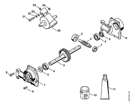 Ferramentas combinadas (-KM) KW-KM KW-KM Engrenagem (16.2013) da marca Stihl