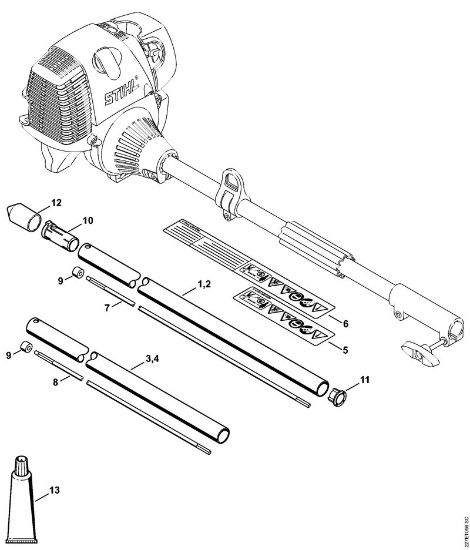 Ferramentas combinadas (-KM) KW-KM KW-KM Haste da marca Stihl