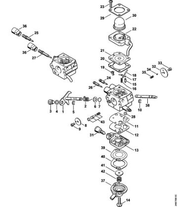Motores combinados (KM) KM 130 Carburador C1Q-S173, C1Q-S130 da marca Stihl