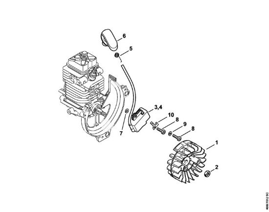 Motores combinados (KM) KM 130 R Sistema de ignição da marca Stihl