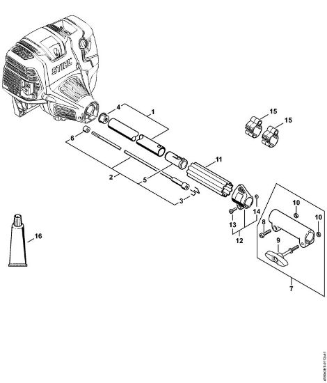 Motores combinados (KM) KM 131 Haste da marca Stihl