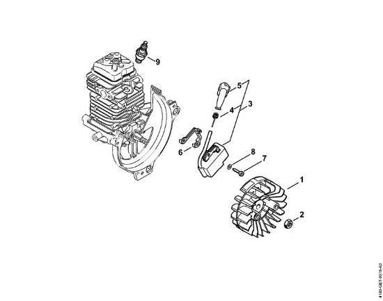 Motores combinados (KM) KM 131 Sistema de ignição da marca Stihl
