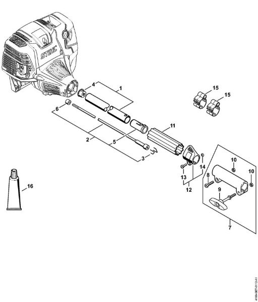 Motores combinados (KM) KM 131 R Haste da marca Stihl