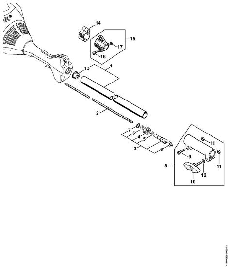 Motores combinados (KM) KM 55 Haste, Cabo circular KM 55, KM 55 C-E da marca Stihl