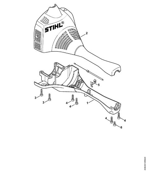 Motores combinados (KM) KM 55 C-E Cárter do motor (Cabo para duas mãos) KM 55 C-E da marca Stihl