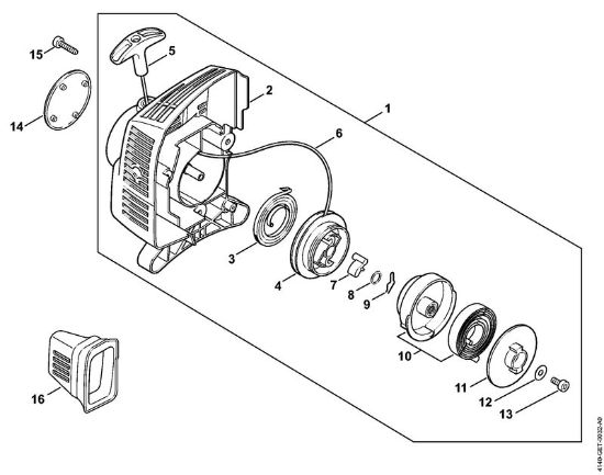 Motores combinados (KM) KM 55 C-E Dispositivo de arranque ErgoStart KM 55 C-E da marca Stihl