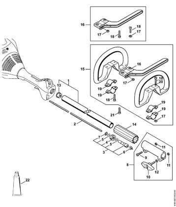 Motores combinados (KM) KM 55 RC-E Haste, Cabo circular da marca Stihl