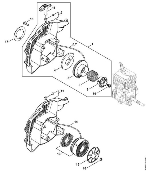 Motores combinados (KM) KM 56 RC-E Dispositivo de arranque KM 56 RC da marca Stihl