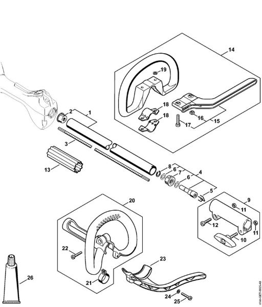 Motores combinados (KM) KM 56 RC-E Haste, Cabo circular KM 56 RC da marca Stihl