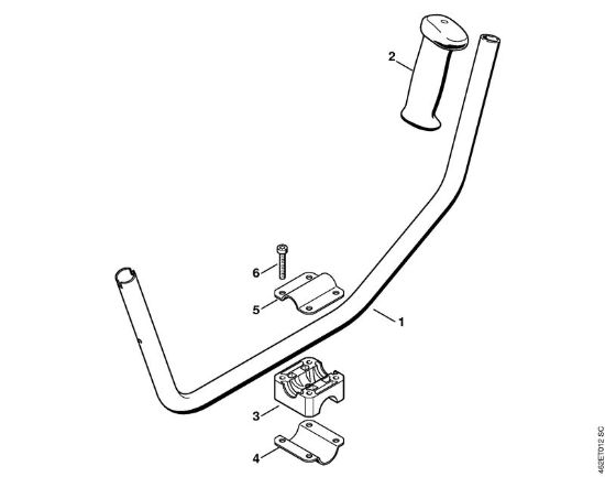 Motores combinados (KM) KM 85 Tubo do punho para duas mãos (15.2003) da marca Stihl