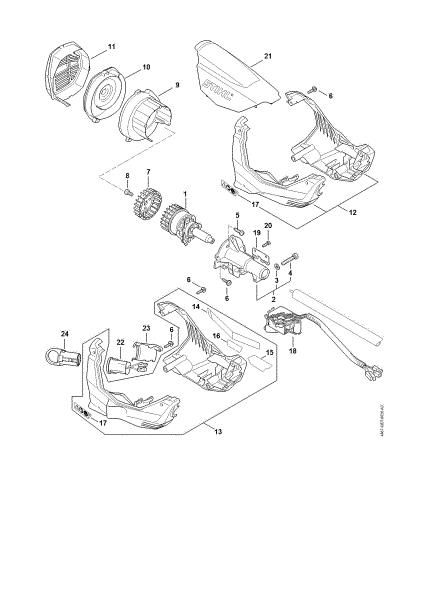 Imagem de Motor eléctrico, Carcaça do motor KMA 130 R