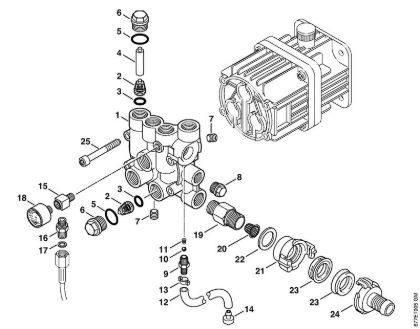 Lavadora de alta pressão a gasolina (RB) RB 302 Bloco da válvula da marca Stihl