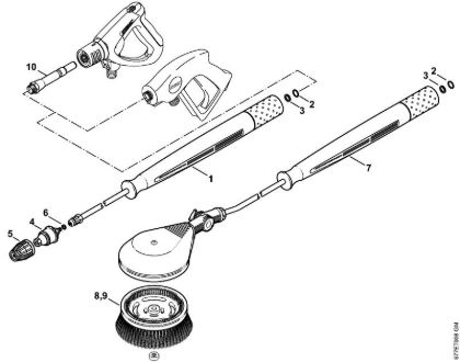 Lavadora de alta pressão a gasolina (RB) RB 302 Tubeira rotor, Escova rotativa lavagem da marca Stihl