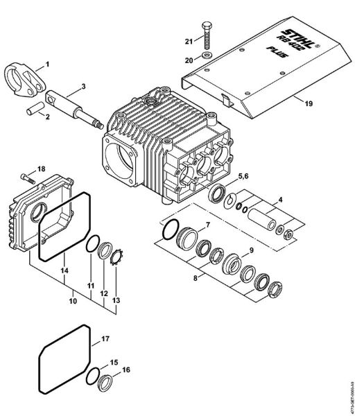 Lavadora de alta pressão a gasolina (RB) RB 402 Bomba, pistão da marca Stihl