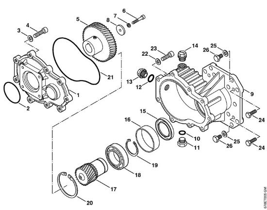 Lavadora de alta pressão a gasolina (RB) RB 402 Engrenagem da marca Stihl