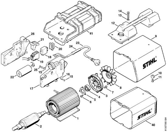 Lavadora de alta pressão eléctrica (RE) RB 220 K Motor eléctrico RE 220 K, 240 K, Interruptor de pé RE 240 K da marca Stihl