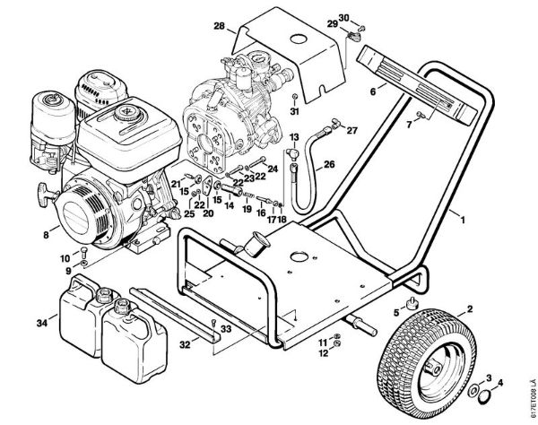 Lavadora de alta pressão eléctrica (RE) RB 400 K Carrinho RB 400 K da marca Stihl