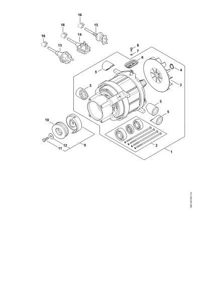 Imagem de Motor eléctrico, Linha de conexão RE 100