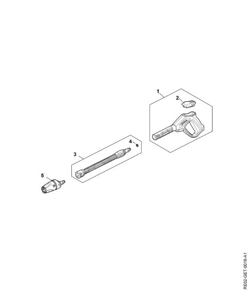Imagem de Pistola, Tubo de pulverização RE 100.0 PLUS CONTROL
