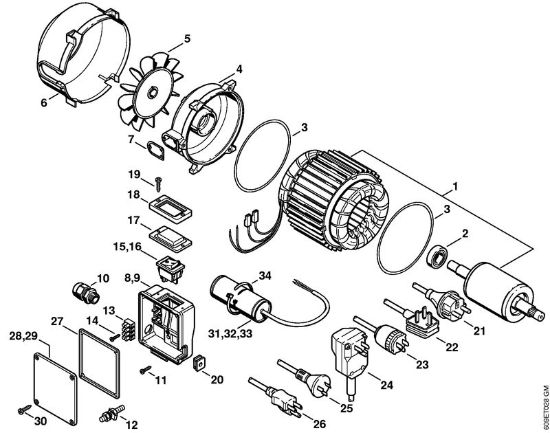 Lavadora de alta pressão eléctrica (RE) RE 102 K USA Motor eléctrico da marca Stihl