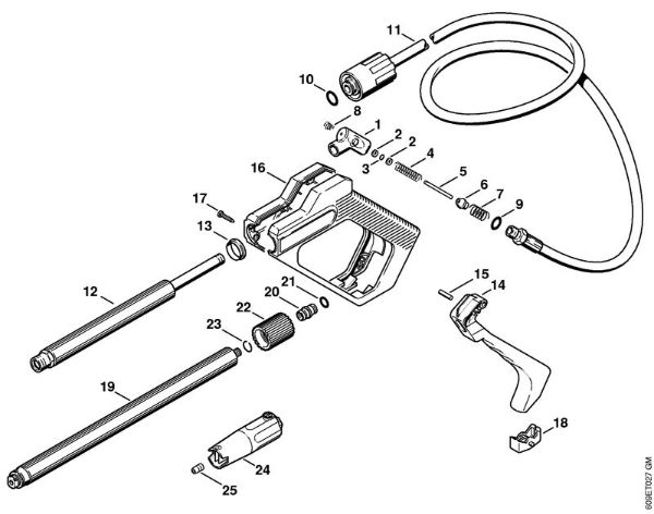 Lavadora de alta pressão eléctrica (RE) RE 104 K Pistola, Tubo de pulverização da marca Stihl