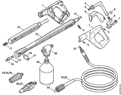 Lavadora de alta pressão eléctrica (RE) RE 107 Pistola, Tubo de pulverização (05.2007) da marca Stihl