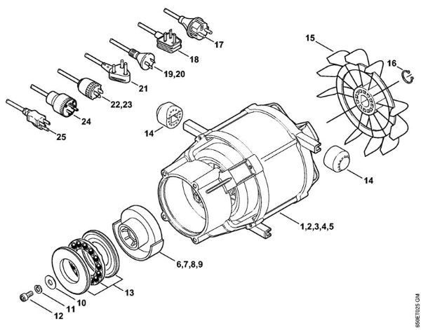 Lavadora de alta pressão eléctrica (RE) RE 108 Motor eléctrico, Linha de conexão da marca Stihl