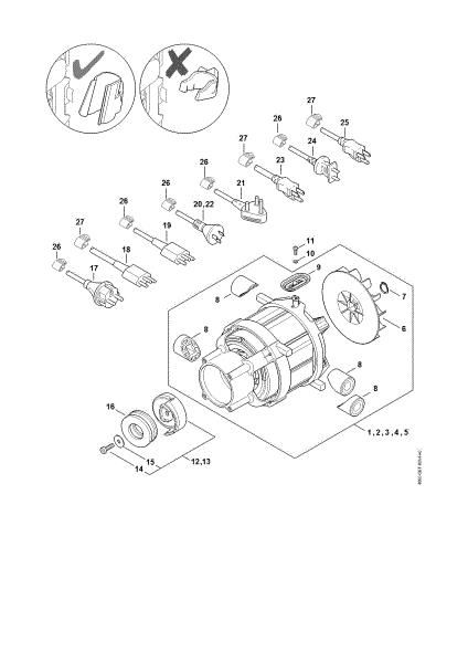 Imagem de Motor eléctrico, Linha de conexão RE 110